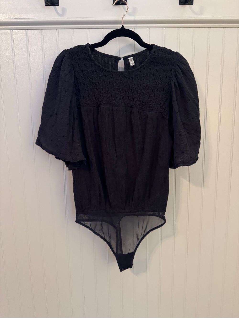 Free People Perfect Catch Bodysuit in Black